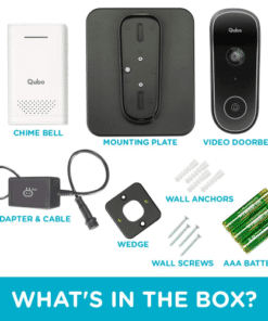 Qubo smart doorbell with camera and speaker | Works with Alexa & Google